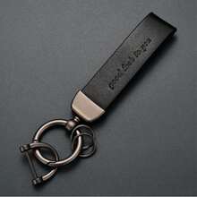 1pc Car Keychain Bull Leather Keychain Ring With Metal Lock Key Ring Luxury Gift For Relatives, Leaders, Boyfriends, Etc.