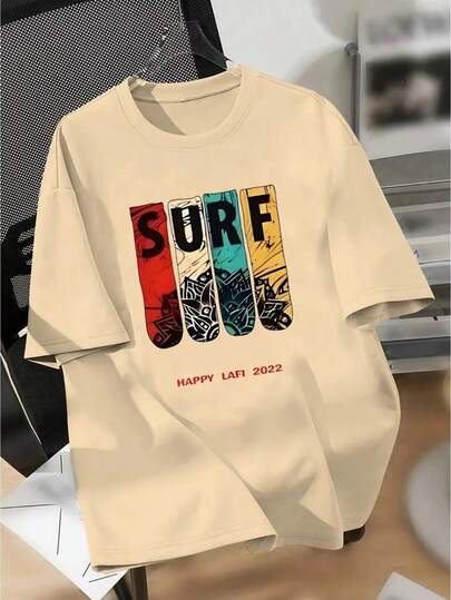 Camiseta Meninos de Manga Curta Estilo Casual para Menino com Estampa Gráfica de Coração e Caminhão de Reboque