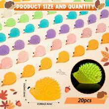 40PCS Glowing Mini Resin Hedgehog Cute Mini Hedgehog Image Glow-In-The-Dark, Tiny Resin Hedgehog Animals For Dollhouse Miniature Landscape Gardening Fish Tank Aquascape DIY Home Outdoor Decorations