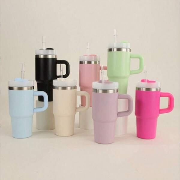 1 pièce Tasse à Glace en Acier Inoxydable de 14 oz, Couleur Unie, Tasse Inclinable, Tasse Rafraîchissante, Anti-Chute, Anti-Dérapante, Étanche, Sensation Confortable, Apparence Raffinée, Cadeau pour la Famille et les Amis, Convient pour la Maison, le Bureau et les Sports de Plein Air, Essentiel pour les Étudiants Retournant à l'École et le Camping d'Été