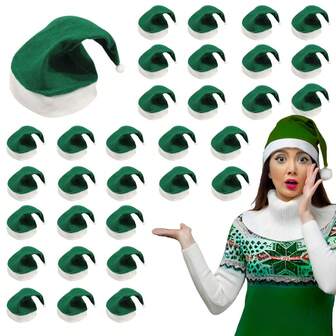 30pz De Gorros Navideños Santa Claus Posadas Navidad Mayoreo