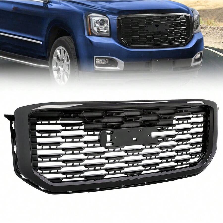 Parrilla delantera estilo Denali en negro brillante para GMC Yukon XL 2015-2020 - 1 - Ver 1