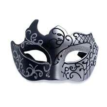 2pcs Party Bar Masquerade Half Face Mask Eyeshade Men Painted Spray Mask, Random Color & Style For Men & Women - Multicolor - View 7