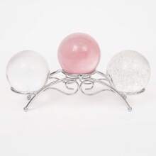 1 Stück kristallkugelförmiger Ausstellungsständer mit 3 Fächern, hält 3 Kristallkugeln, Dekoration für Zuhause, Wohnzimmer und Büro, geeignet für Weihnachten, Valentinstag, Neujahr