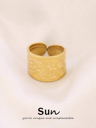 1 件不锈钢独特蛇形戒指，适合女士男士复古嘻哈宽开口戒指戒指首饰