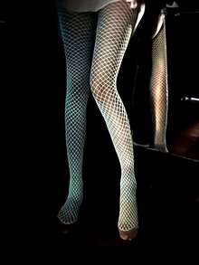 Glow-In-The-Dark Stockings, Dance Socks, Sexy Glow-In-The-Dark Fishnet Stockings, High Waist Hollow Out Neon Party Pantyhose, Women Socks And Tights, Suitable As Gift For Girlfriend (The Product Itself Does Not Glow, Needs To Be Exposed To Light For Half An Hour) - Multicolor - View 9