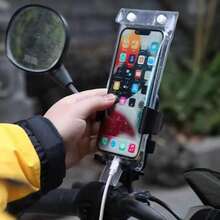 1pc Cycling Waterproof Phone Bag, Waterproof Phone Protective Case Designed For Cyclists, Touch Screen Water-Resistant Phone Pouch For Riding - Clear - View 2