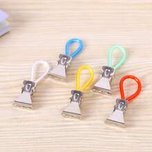 Stainless Steel Towel Clamp, Multi-Function Hanging Hooks, Colorful Storage Clips, Bathroom & Daily Use Clips, Metal Shower Curtain Clips - Multicolor - View 5