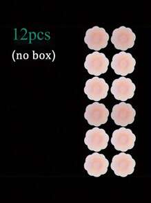 2/6/12 Pcs Reusable Seamless Silicone Nipple Covers - Invisible, Self-Adhesive, Anti-Convex Breast Patches For Women - Comfortable, Breathable, And Easy To Clean Bra Accessories