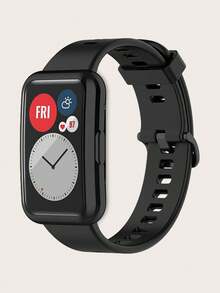 1pc Solid Color Casual Electroplated Soft TPU Full Edge Scratch-Resistant Protective Case Compatible With Huawei Watch Fit - Watch Fit - View 10
