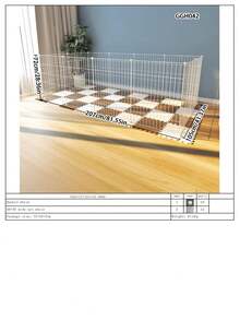 适合小型和中型犬的兔子围栏，室内宠物围栏 DIY，黑色铁丝隔离门，带门的防护栏杆，适用于豚鼠 - 彩色 - 查看 12