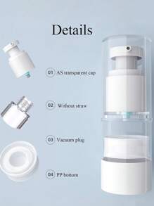 24pcs 15ml/30ml/50ml Transparent Plastic Airless Travel Pump Bottles, Suitable For Refilling Cosmetic Products Like Foundation, Cream, Shampoo, Toner. Made Of High Quality Plastic, , Reliable, Odorless And Non-Deformable/Breakable, Refillable For Reuse. Small Size For Easy Carrying In Makeup Bag Or Handbag. Suitable For Travel Or Home Use. 1pc/3pcs/6pcs/12pcs/18pcs/24pcs Set Available.