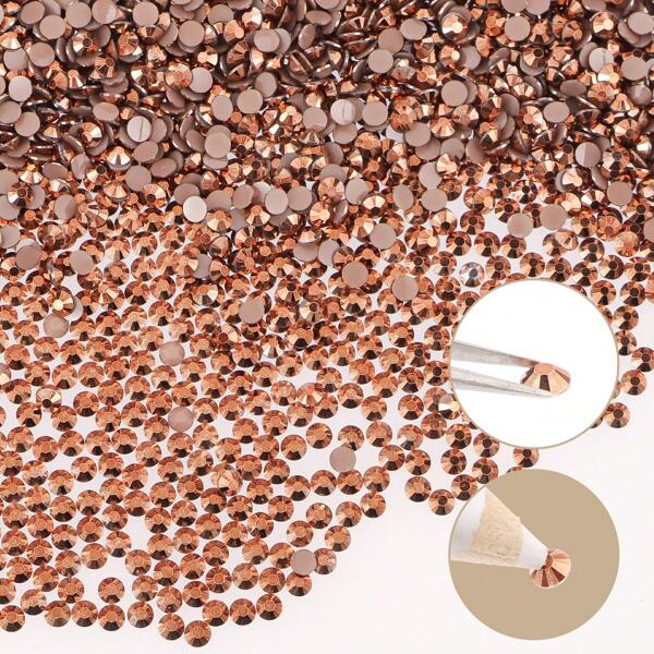 500pcs/1000pcs Resin DIY Jelly Flat Bottom Tiny Round Rhinestones, Mini Jewelry Craft Decoration Rhinestones For Phone Case, Shoes, Clothes, 2mm/3mm/4mm/5mm/6mm