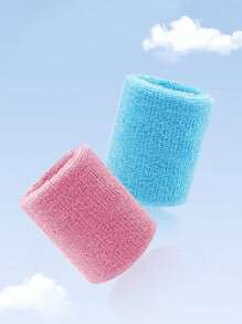 Kids Sports Wristband - Solid Color Wrist Sports Sweatband, Elastic Absorbent Anti-Sweat Breathable Thick Fleece Wristband, Multi-Colors, Suitable For 8-16Y Basketball, Tennis, Baseball, Softball, Volleyball, Soccer, Running