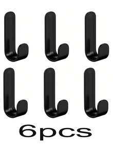 24/12/6件粘钩、衣帽钩、粘性衣架、墙钩、无需钻孔挂钩，适用于悬挂包袋、毛巾、丝瓜络、钥匙、帽子、厨房、浴室