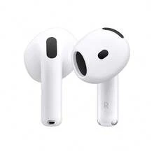 Apple Căști intraauriculare wireless AirPods 4, Bluetooth, potrivire confortabilă, audio spațial personalizat, carcasă de încărcare USB-C, cip H2, comutare automată a dispozitivelor, partajare audio pe mai multe dispozitive, autonomie a bateriei de până la 30 de ore, alb