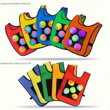 家庭趣味粘球游戏套装 - 耐用尼龙，多种颜色可选，户外团体游戏，服装