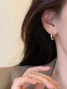 2pcs S925 Sterling Silver Original Elegant Zirconia Bamboo Node Earrings, Versatile Accessories For Women, Suitable For Daily Wear, Festival & Party Gift - Bamboo Zirconia Earrings - View 3