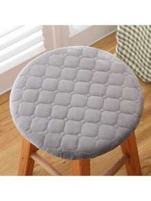 1/4 件圆形绗缝座垫，家用圆形凳子套，加厚纯色小餐桌座套，适合所有季节房间装饰家居装饰