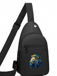 Mobile Phone Bag Layer Diagonal Backpack Coin Purse Shoulder Crossbody Printed Zipper Mobile Phone Bag - Black - View 12