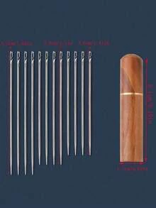 12pcs Self-Threading Sewing Needles, Suitable For Elderly And Blind People, Hand Sewing Needles With Thread Box, Blind Sewing Needles, Side Hole Needles, DIY Sewing Accessories, Sewing Needles - Multicolor - View 4