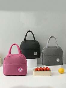 1PC Thermal Bento Bag Portable Plastic Bag Lunch Box Lunch Bag With Lunch Bag Work And School Lunch Box Bag Aluminum Foil, Storage, Kitchen Organiser, (Icon Bottom Color Random)Christmas Gift, Back To School, Outdoor Carrying Bag - Multicolor - View 13