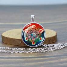 1PC Greece Sacred Geometry Metatron's Cube Necklace Spiritual Sign Pendant Necklace Magic Jewelry - Style - View 8