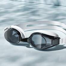 成人高清防水防雾游泳镜，硅胶可调节带，专业浮潜竞赛游泳镜，男女通用情侣游泳镜 - 彩色 - 查看 15
