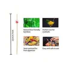 700pcs/200pcs/100pcs/50pcs/20pcs/10pcs Gold/Pink/White/Silver Disposable Round Bamboo Skewers, Creative Pearl Design, Suitable For Kitchen, Salad, Wedding, Holiday Party, Gathering, Birthday Party - Pink - View 5