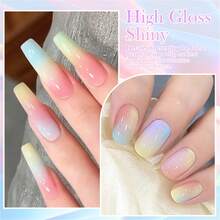 MEET ACROSS 9 Colors Dotting Gel Nail Polish, Macaron Candy Colors Dotting Gel, High Saturation Popular Semi-Solid Nail Gel Polish, Salon Exclusive - 彩色 - 查看 9
