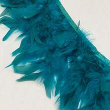 1yard Colorful Imitated Feather Fabric Trim, Flowing Dance Feather Material For Skirt/Dress Decoration, DIY Princess Doll Feather Skirt, Feather Flower Craft Supplies - Multicolor - View 10
