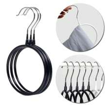 3/6pcs Multi-Functional Non-Slip Scarf Rack, Large Circular Tie Belt Hanger Hook, Iron Art Clothes Closet Storage Round Ring Hanger