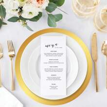 6pcs/Set Gold Table Runner (28 * 275cm) + 36pcs/Set Table Placemats (33cm), Table Runner And Placemat Set, Suitable For Party Decorations