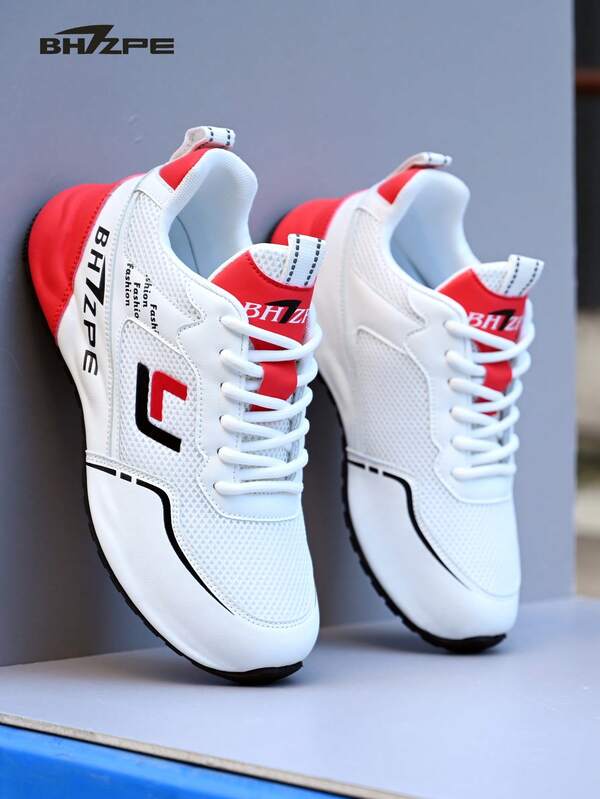 BHZPE Lightweight Breathable Mesh Running Shoes For Men, Shock-Absorbing & Durable Walking Sneakers, Casual Jogging Sports Shoes For Men, Suitable For Outdoor Leisure Activities