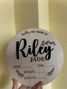 婴儿出生标志、婴儿的第一个万圣节标志、房间装饰、个性化出生公告标志、印刷新生儿出生标志、新生儿医院公告栏、洗礼礼物、日托装饰、婴儿房装饰、新生儿礼物、适合新妈妈的礼物 - 彩色 - 查看 2