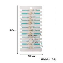 12pcs Fashionable & Charming Summer Ocean Element Faux Shell, Starfish, Bead Bracelets, Adjustable Jewelry Accessories Suitable For Couples, Daily Wear, Beach Travel, Cycling And Photography, Great Gift For Women, Friends - Multicolor 6 - View 3