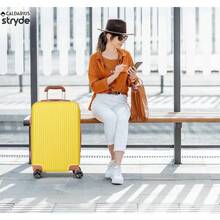 CALDARIUS 2 Pcs Suitcase Set | Durable Suitcases | Lightweight & Secure With Combination Lock | Smooth 4 Dual Spinner Wheels | Ideal Travel Bag & Luggage Sets (Yellow, Cabin 20'' + Large 28'') - Yellow - View 5