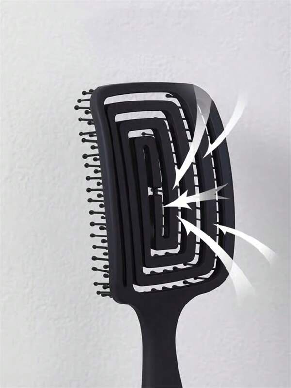 1 pieza Peine de masaje elástico de unicolor con diseño calado, cepillo de pelo para cuidado del Body para viajes, al aire libre, deporte, oficina, escuela, sujetadores de pelo, accesorios para el cabello para el Día de San Valentín, la boda de San Valentín, el cumpleaños