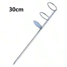 Soporte de caña de pescar de doble anillo de 30/40 cm, soporte de caña de pescar de un solo tenedor, herramientas de pesca para exteriores - 30 centímetros - Ver 2