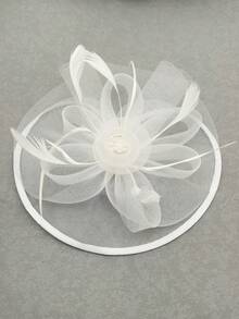 Fascinators For Women Tea Party Headband Kentucky Derby Hats Flower Mesh Feathers Headwear Hair Clip For Wedding,Hair Accessories Mini Hats Tiny Hats Mini Top Hat Mini Cap, School Stuff, Gifts, Classy, Festival Outfits, Rave Accessories, Gala Night - Multicolor - View 8