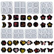 1 Bộ 8 Khuôn Silicon Hình Bướm, Mây, Mặt Trăng Làm Hoa Tai, Mặt Dây Chuyền, Móc Khóa, Phụ Kiện Thủ Công DIY, Thích Hợp Cho Người Mới Bắt Đầu - trắng - Xem 3