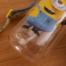 Miniso Minions Themed Cute Design Backpack Strap Plastic Straw Cup 600mL/20.29oz, Portable Daily Use (1 PC)