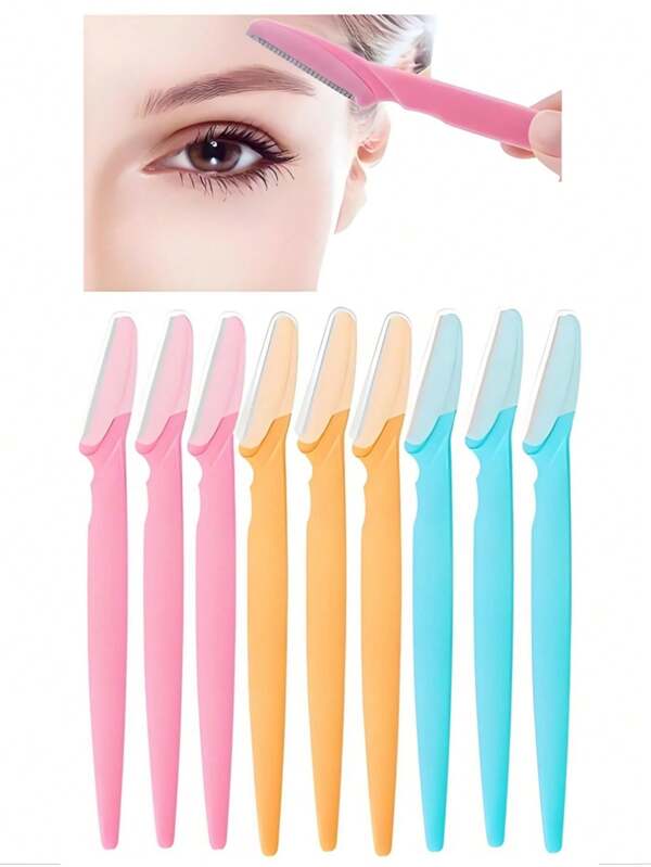 1/3/6/12 pièces Tondeuse à sourcils avec protège-sécurité, tondeuse/taille-sourcils/rasoir à sourcils et poils avec capuchon de sécurité pour retirer les sourcils, les poils du cou et du visage, outils d'épilation du visage, exfoliateur du visage, convient pour les peaux sensibles