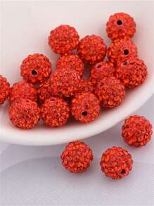 20pcs/Pack Ceramic Rhinestone Ball Handmade Bead DIY Bracelet Necklace Jewelry Accessories