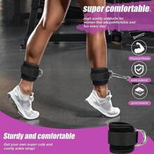 Sangle de cheville de fitness, boucle pour l'entraînement des fessiers et de l'extension des jambes, sangle de cheville pour rack de squat, accessoires de gym pour les chevilles