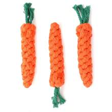 1 pieza Juguete masticable con forma de zanahoria para amantes de perros y gatos, y mamás de perros y gatos, juguete limpiador de dientes de mascota con forma de zanahoria de cuerda