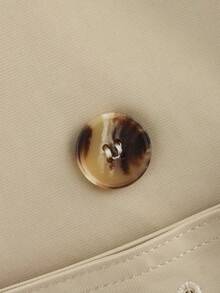 2025春秋欧美风女式风衣领带双排扣口袋夹克 - 卡其色 - 查看 8