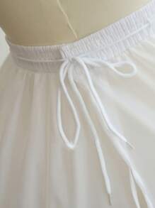 4 Steel Hoops Crinoline Petticoat, Bridal Wedding Dress Slip, Adjustable Lolita Princess Skirt Underskirt Fall Clothes For Women