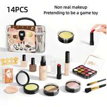 3/10/12pcs Girls Pretend Makeup Toys Beauty Salon Set, Realistic Lipstick Eyeshadow Vanity Playset, Suitable For 4-8 Years Old Girl, Fashion Makeup Party Gift For Kids Christmas Birthday (No Real Cosmetics)