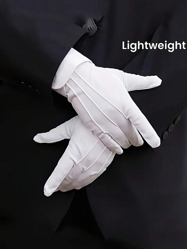 Luvas de motorista laváveis à mão, luvas de motorista de poliéster branco - design elegante com dedos inteiros, leves e antiderrapantes, laváveis à mão - presentes para o Dia das Mães, Dia dos Pais e festas de fim de ano
